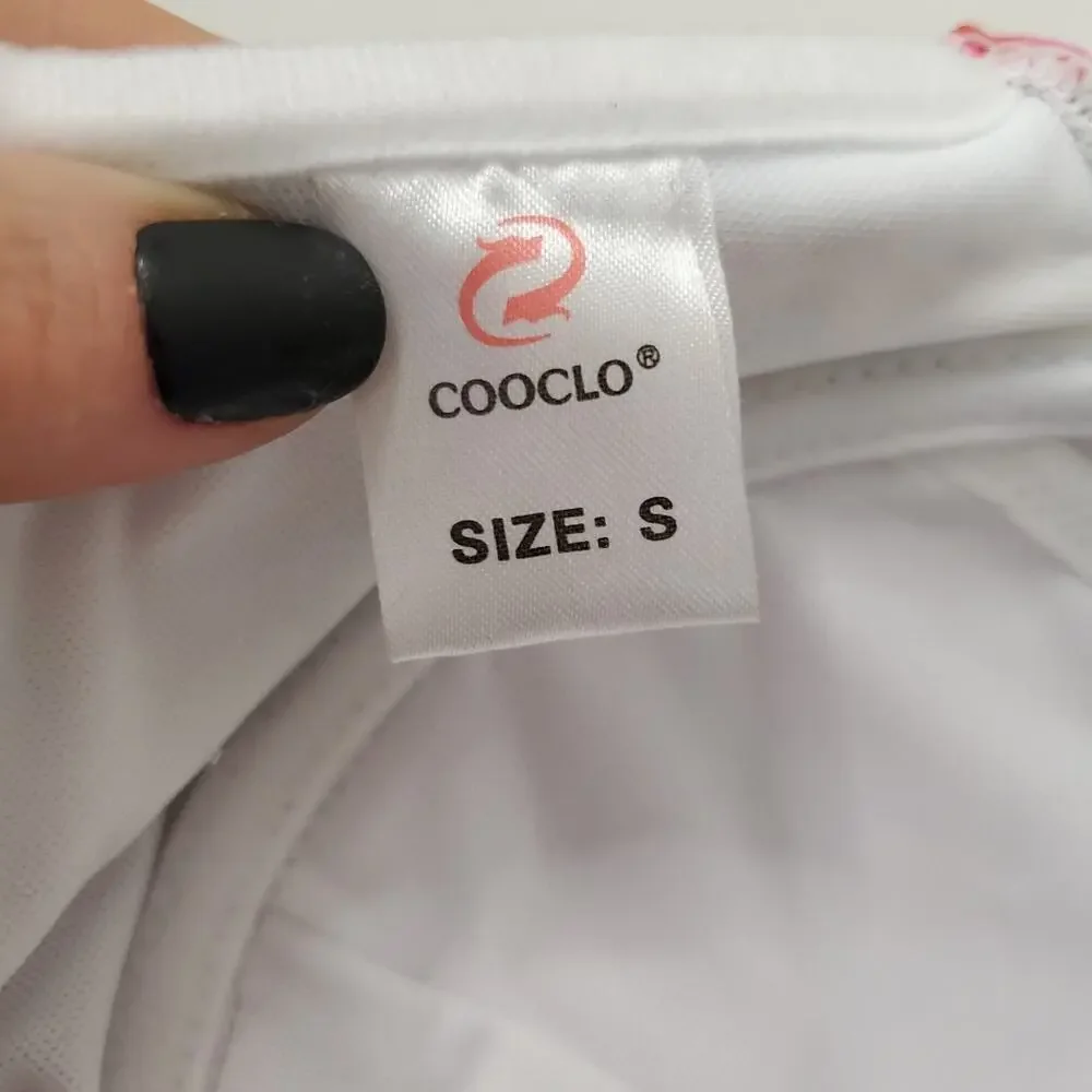 Cooclo | Tropical Floral Print Retro Bikini Top